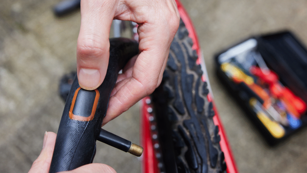 自転車のパンク修理パッチ